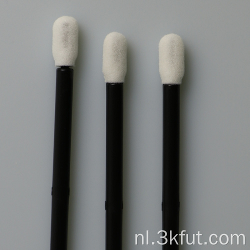 Zwart PP Stick Double Head Foam Tip Swab